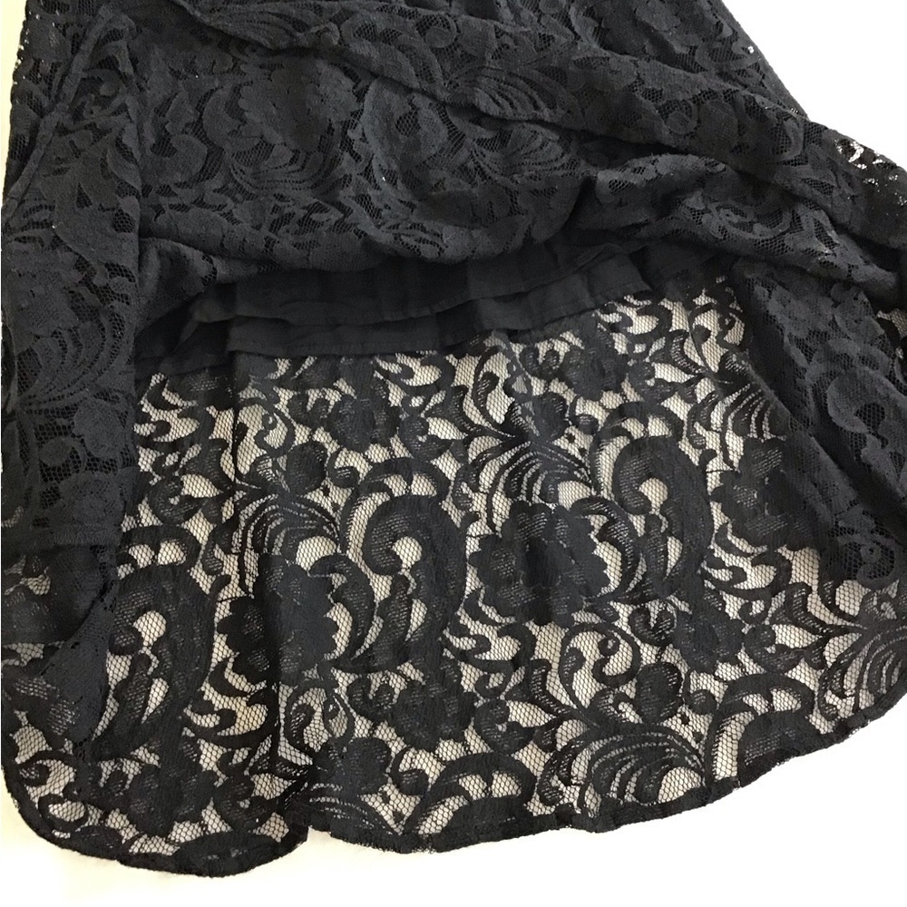 Abercrombie & Fitch NWT Black Floral Lace Midi Skirt Women’s Size Small - Picture 4 of 9